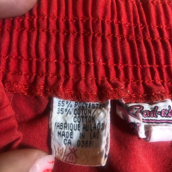 Vintage 80s/90s Rad-icals Red Shorts | Made in Laos | Size M - Picture 9 of 14